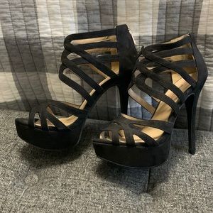 Black Strappy Heels